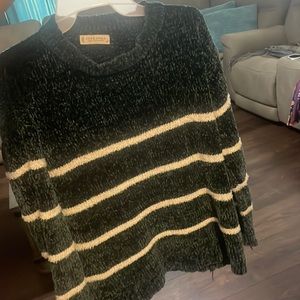 Jon & Anna Dark Green and White Striped Sweater
